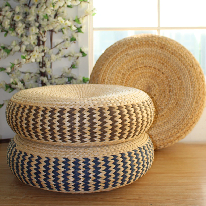 Hand Woven Decorative Stool for Living Room and Bedroom Step Stool